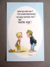 BAMFORTH Comic Postkarte #818 Two Boys  How O...