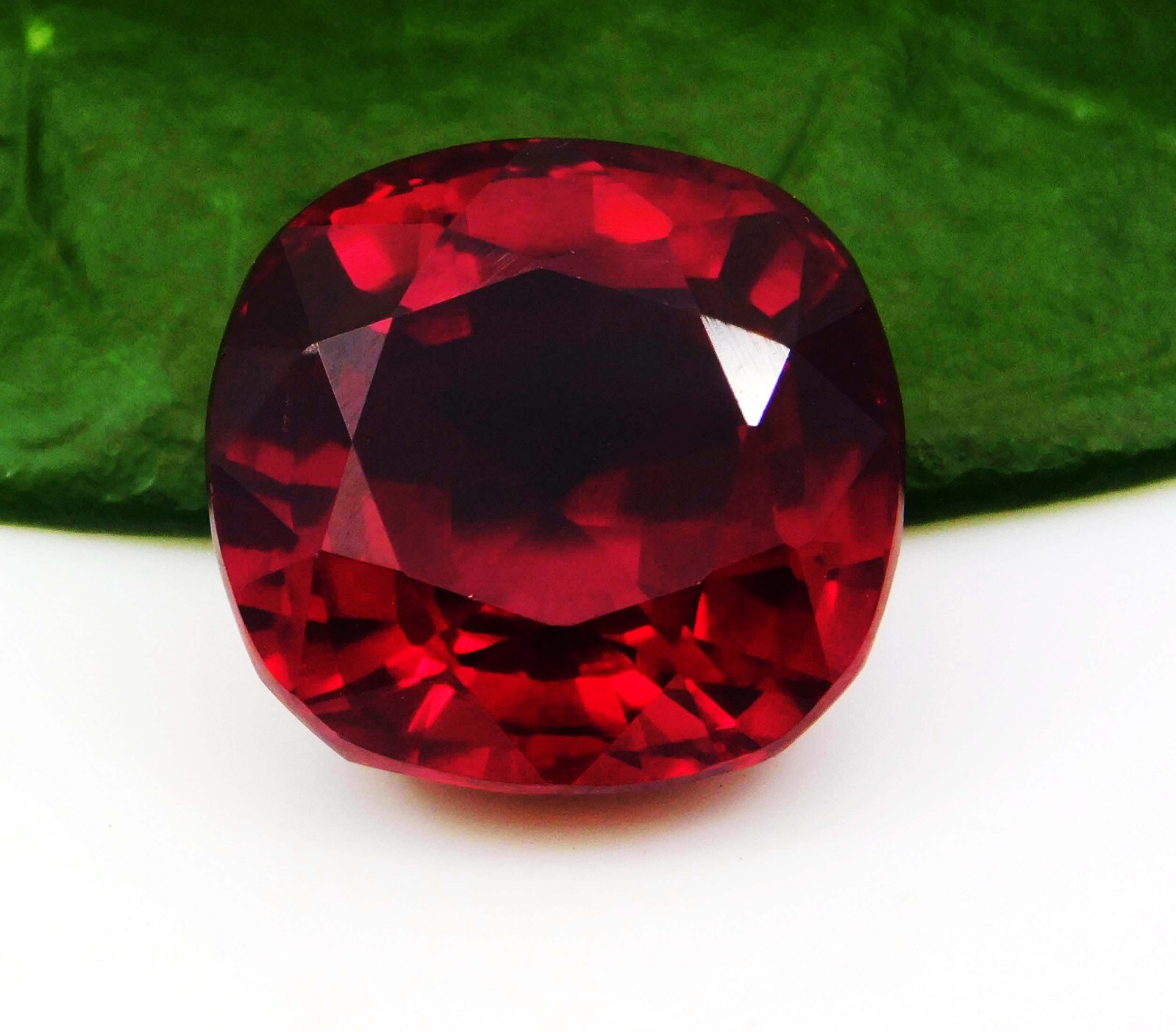 14.04 Ct Natural Mozambique Dark Red Ruby Cushion Cut Loose Gemstone Certified