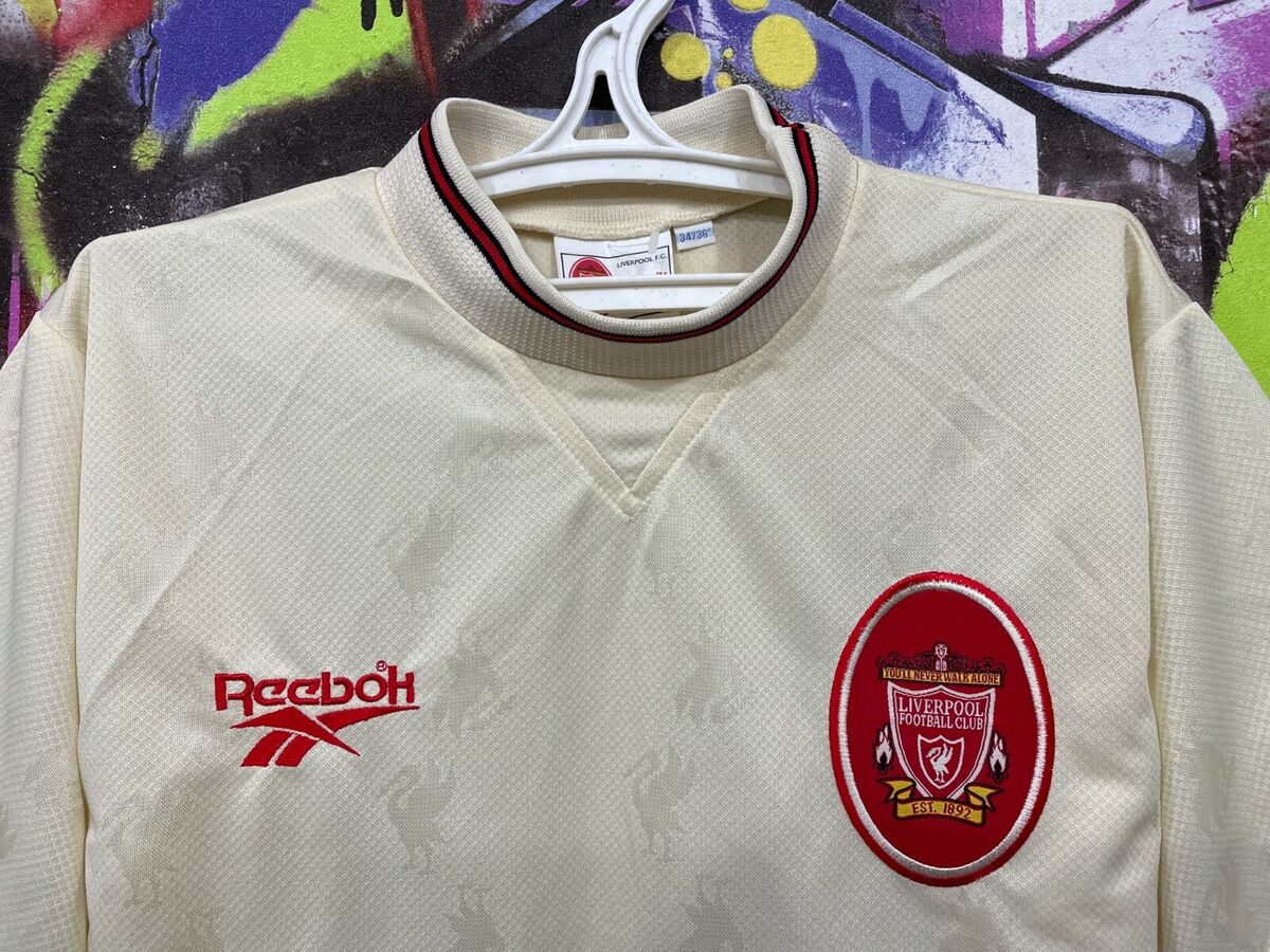 Liverpool FC 1996 1997 Away Football Shirt Soccer Jersey Reebok 90s Mens  34/36