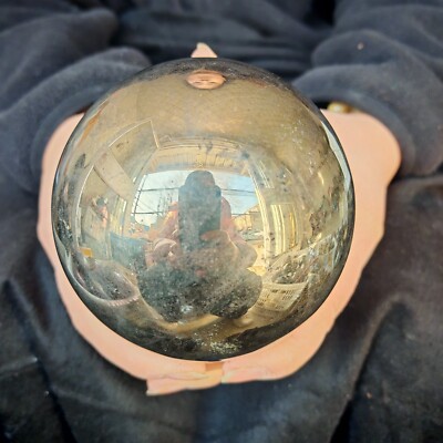5.17LB Natural yellow iron ore, quartz crystal ball, energy and spiritual 2.35kg