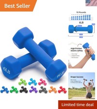 Versatile Set of 2 Adjustable Dumbbells 1-15 LB - Anti-Slip & Hex Shape