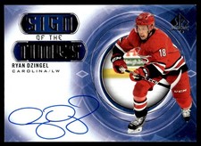 2020-21 SP Authentic Sign of the Times Ryan Dzingel Auto Carolina Hurricanes