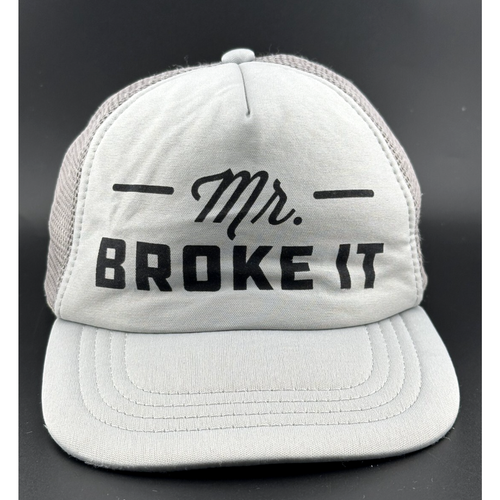 Adult MR. BROKE IT CAP Gray - OSFM - Adjustable - Picture 1 of 5