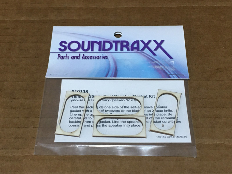 Soundtraxx 16x35mm Speaker Gasket Kit - Pack of 4 - #810138 - Fits #810113