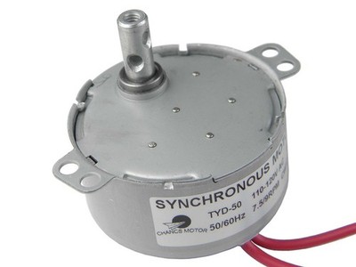 TYD-50 Small Synchronous Gear Motor 110V AC 7.5-9RPM CW/CCW Turntable Motor Brus