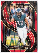 2024 Panini Select #185 Nakobe Dean Red Prizm Shock #/249