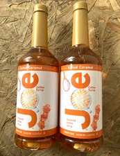 Lot 2x 1L Jumbo Joe Salted Caramel Coffee Syrup Xmas Holiday Gif Sugar Free Ship