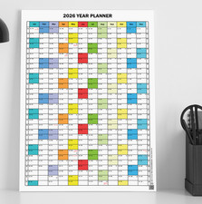 2026 Calendar Year Planner Wall Calender Holidays Months Chart A2 A1 ON SALE