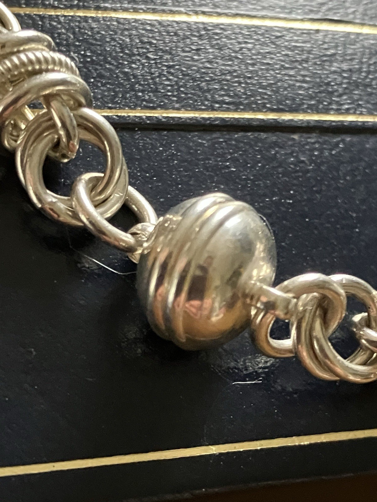 Multiple Interlocking Sterling Silver Link Bracel… - image 2