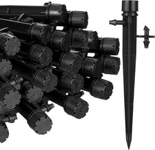 50 Pcs Drip Irrigation Emitters Adjustable Flow 0-18 GPH 8 Holes Irrigation Drip