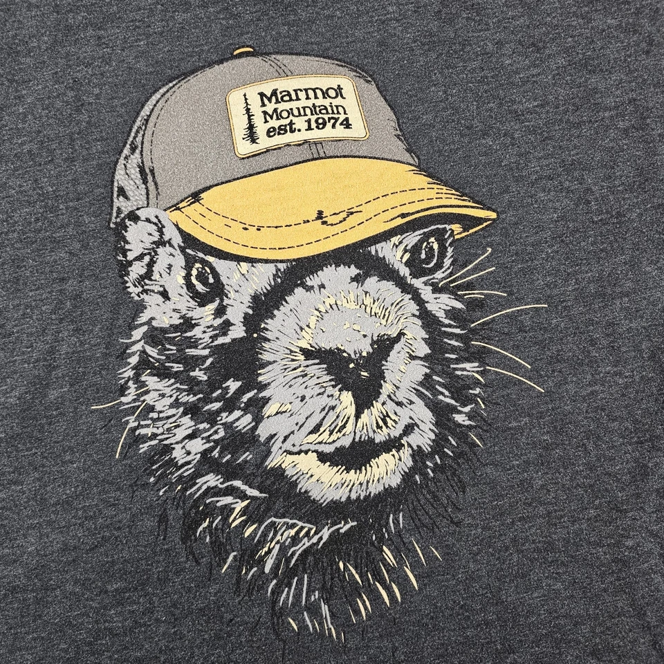 Camiseta Marmot Trucker Manga Corta Perf Para Hombre Talla Pequeña Gris Carbón LEER⬇ Foto 2 de 4