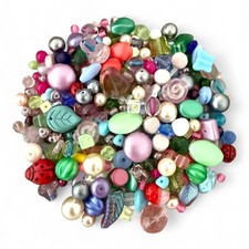1/4 LB Czech Glass Bead Mix Boho Garden Theme Bulk Assorted Shapes Colors