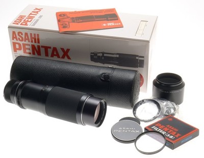 ASAHI PENTAX SUPER-MULTI-COATED TAKUMAR-ZOOM 1:4.5/85-210mm BOX CASE HOOD FILTER