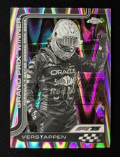 2025 Topps Chrome Formula 1 F1 Max Verstappen B&W Raywave Refractor #115