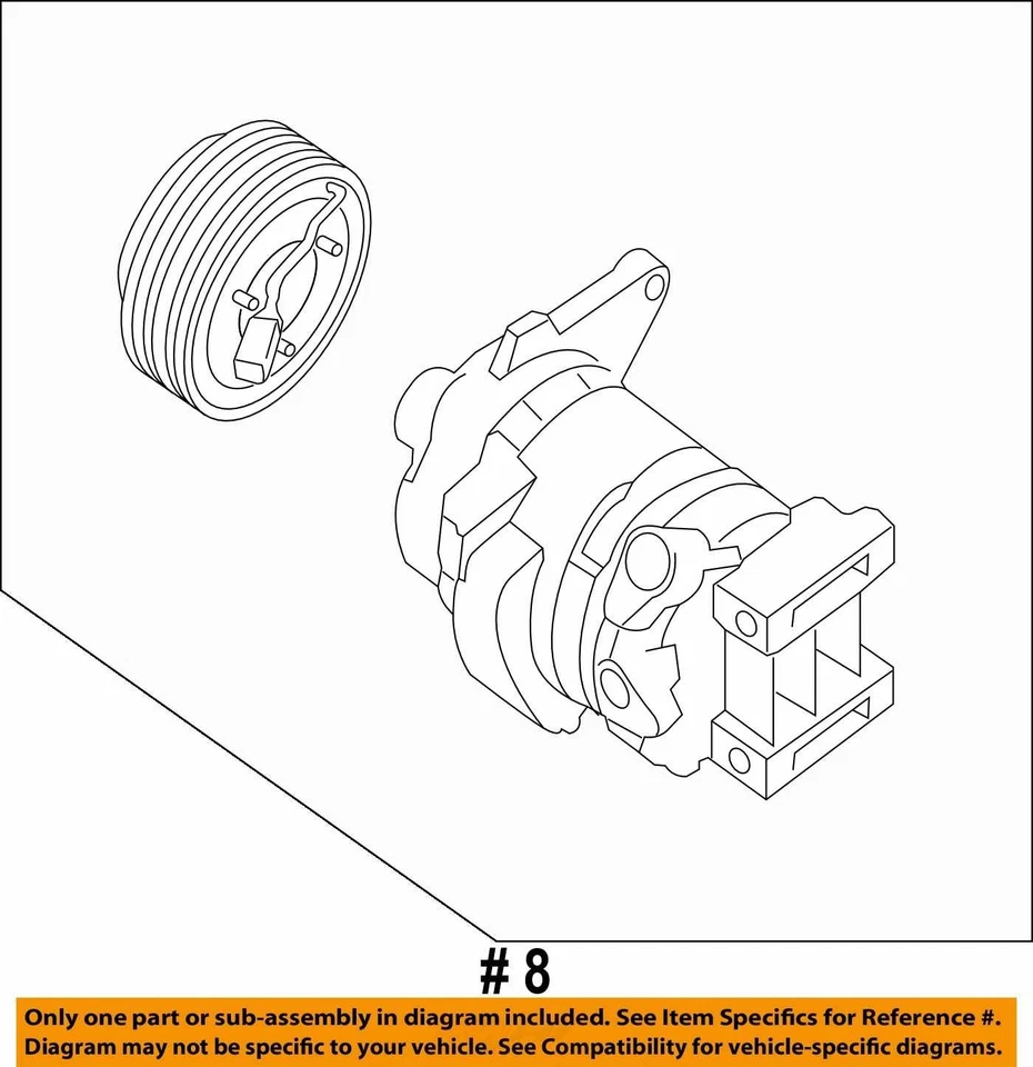15 INFINITI QX60 Air Conditioning AC Compressor - Image 4 of 4