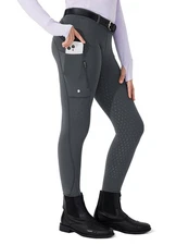 Girls Fleece Horse Riding Pants Equestrian Breeches Winter Riding Tights Ther...