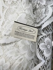 Heritage Lace Victorian Rose White Tablecloth 60" X 84" Dining Room Wedding