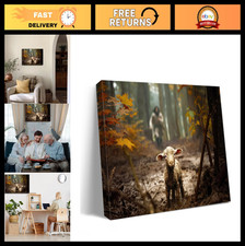 Baptism Gifts for Boys Girls - Jesus Lamb Canvas Wall Art, Religious Decor,