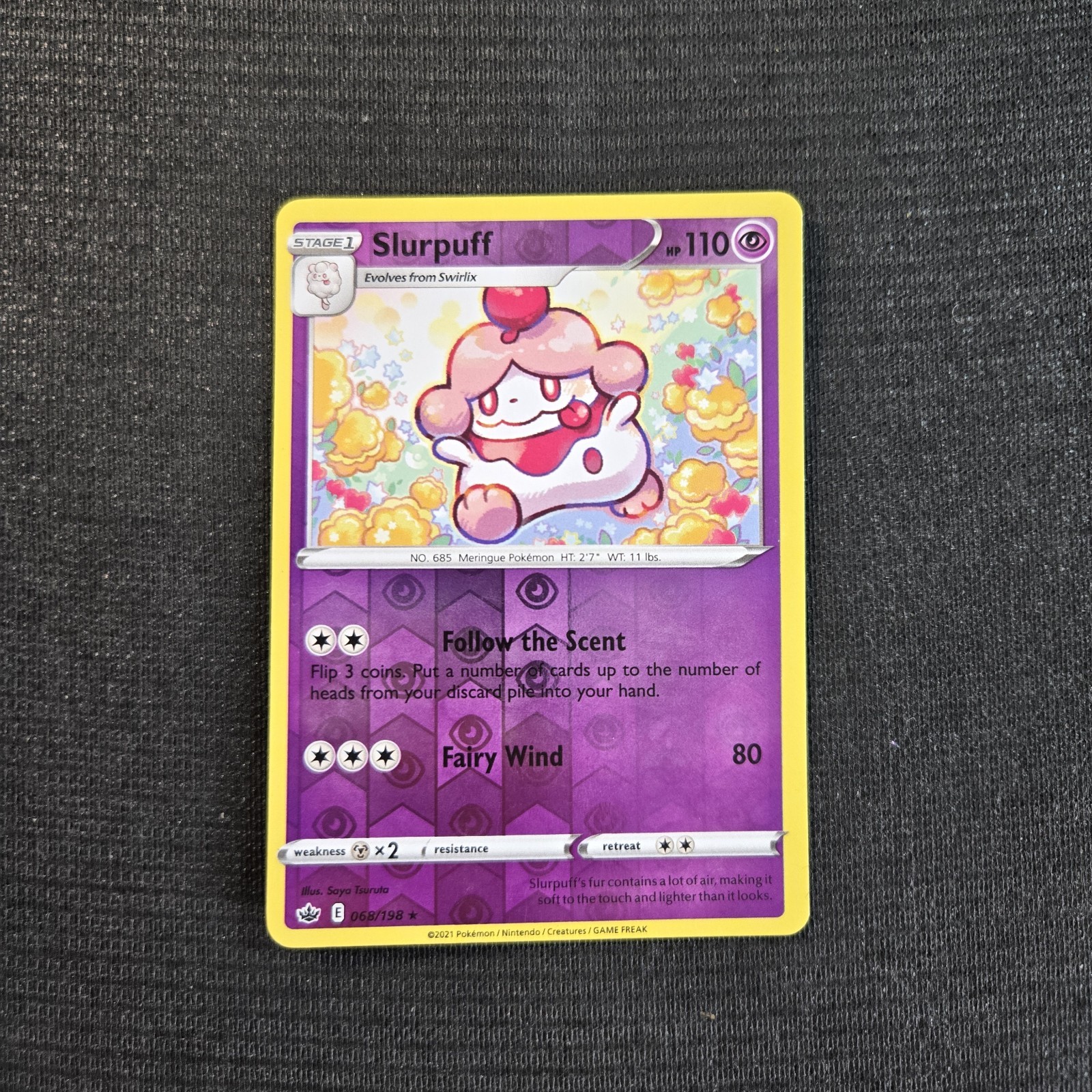 Pokemon TCG Chilling Reign Slurpuff Reverse Holo Card 68/198