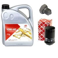 MotoröL Set 10W-40 5 Liter + ÖLfilter + Schraube FüR Audi A3 Cabriolet 1.8 2.0
