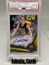 2023 BOWMAN U CHROME Caitlin Clark-Prospects Auto-Lava REF PSA 10 119/199🏀🔥🔥