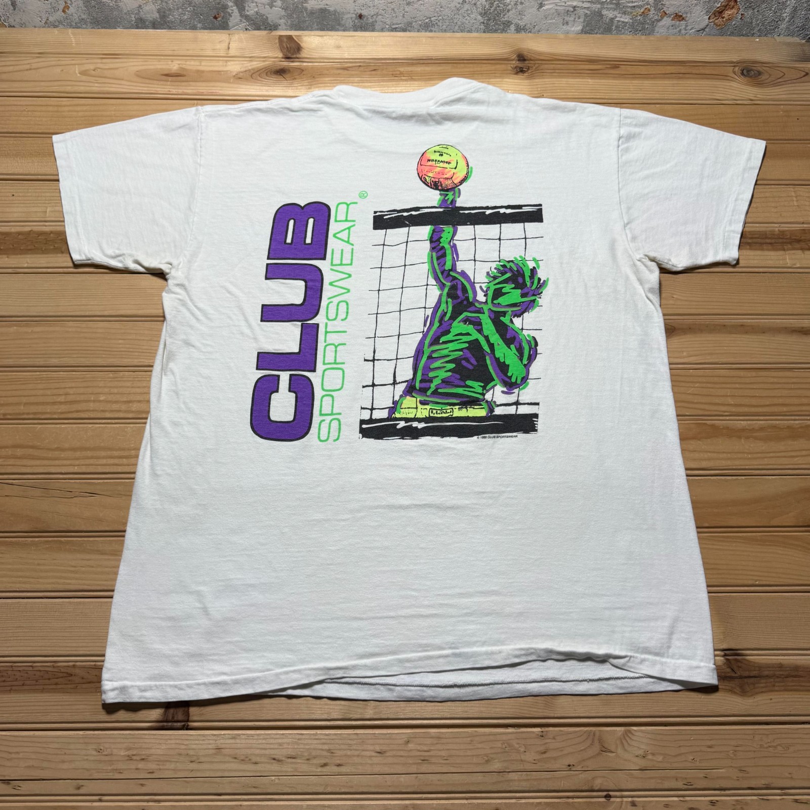 Vintage 1989 Club Sportswear Volleyball Athletic Souvenir T-Shirt USA - Size XXL