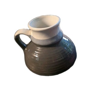 Vintage Ceramic Auto Mug Brown, Gray, And Cream. Non-skid Bottom