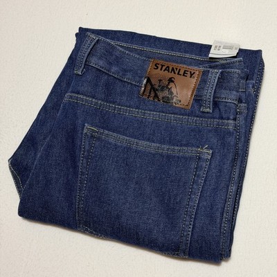 Stanley Jeans Mens 36x 32 Fleece Lined 5 Pocket Dark Wash Workwear Denim NWT