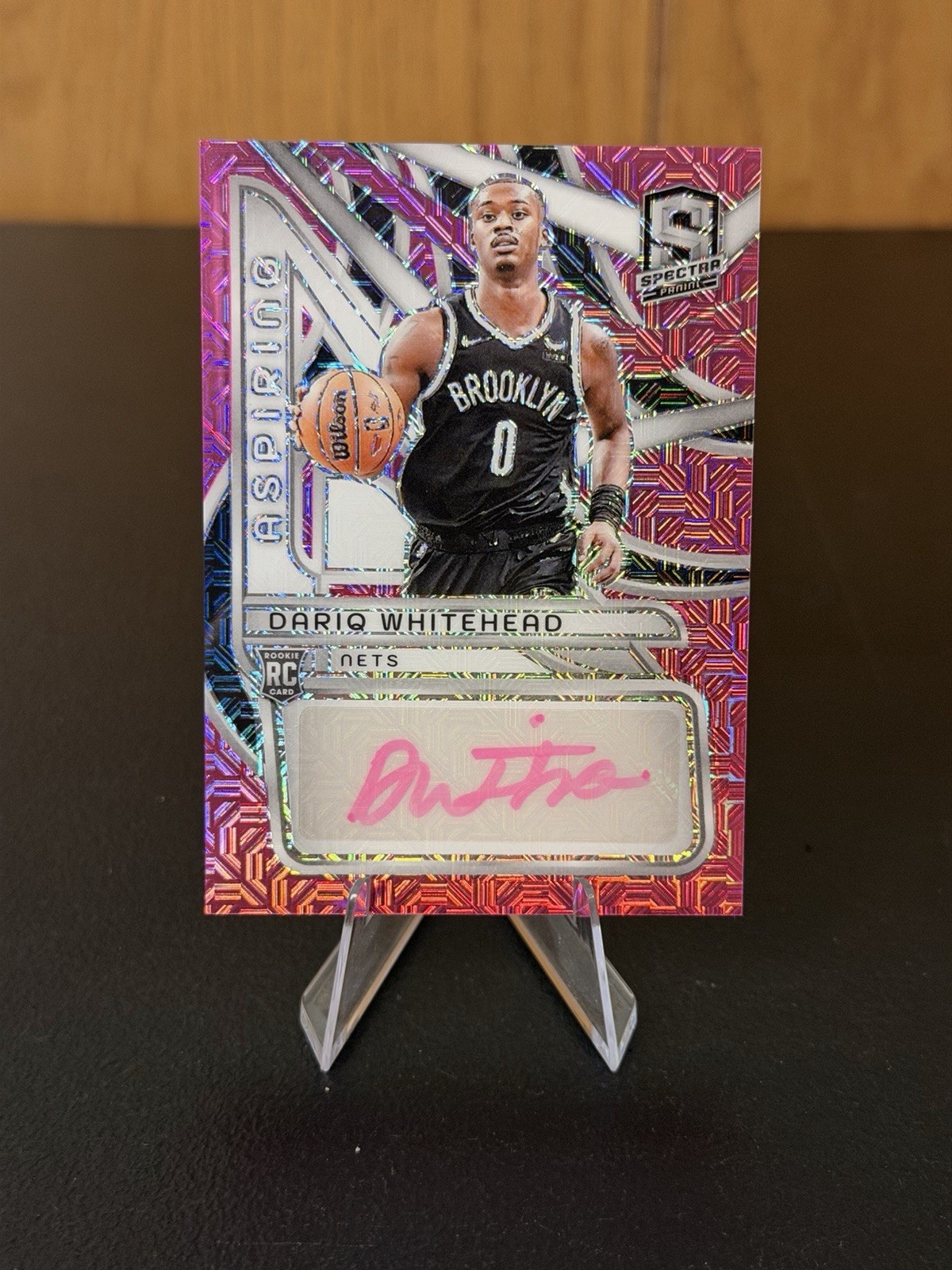 2023-24 Spectra Dariq Whitehead Rookie RC Pink  Ink Auto /25 Brooklyn Nets