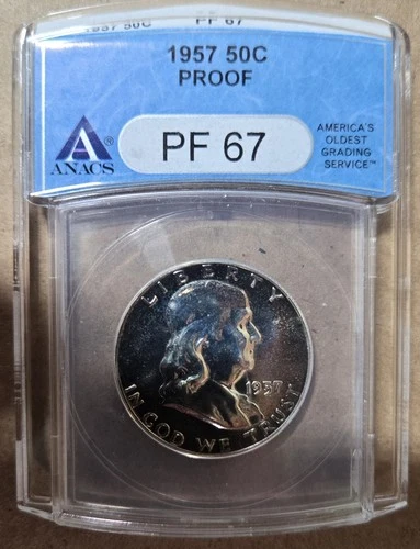 1957 Benjamin Franklin Siler Half Dollar- ANACS Graded (PF67)