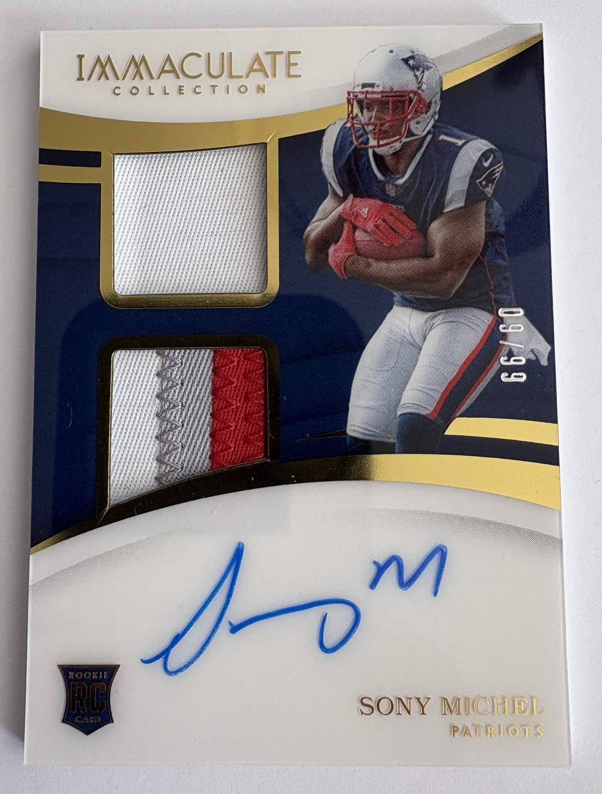Sony Michel Panini Immaculate Collection Immaculate Signature Patches #ISSM Base