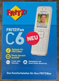 AVM FRITZ!Fon C6 DECT Telefon Weiß Inkl. Ladeschale Netzteil Akku