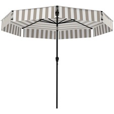 Outdoor Market Umbrella 8.6ft, Polyester, UPF 30 , 8-Rib Steel Frame