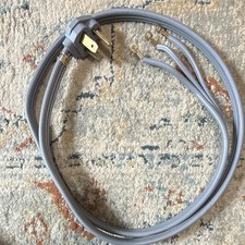Universal 3-Prong Gray Range Power Cord w/ Ring Terminals for Range and Dryer 6  
