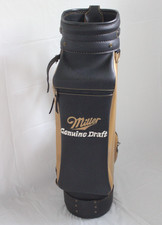 Vintage McQuirk Miller Genuine Draft Beer Golf Bag Black /Gold USA 3-Way Divider