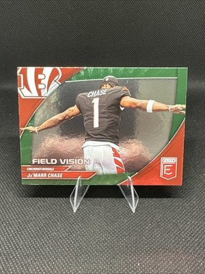 2024 Panini Donruss Elite Ja'Marr Chase Green Field Vision #8 Cincinnati Bengals