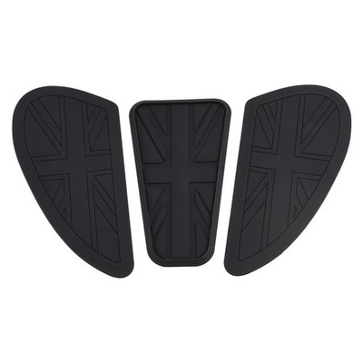 Kniepad Tankpad Motorrad Gummi schwarz für Benzintanks Cafe Racer Bonneville