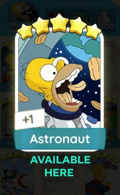 Astronaut -5  Set -19 -Die Simpsons ALBUM MONO-POLY-GO SUPER SCHNELLER SERVICE HIER