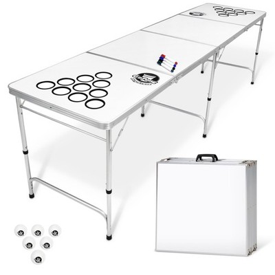 Portable Beer Pong Table 8 Foot Custom Dry Erase GoPong GP-8 Tailgate Tables