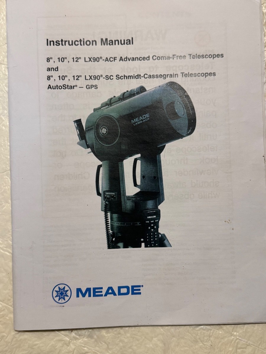 meade 8” ACF lx90 AutoStar GPS telescope | eBay