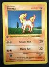 🌟 1999 Pokémon TCG Base Set 1st Edition Shadowless Ponyta #60/102 🌟