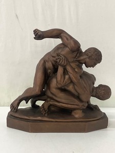 Austin Productions 1969  'The Wrestlers' Cast Plaster Reproduction Sculpture