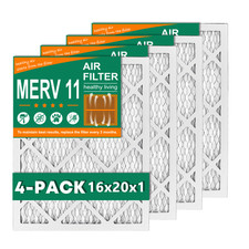 16x20x1 Pleated HVAC AC Furnace &Air Filters, , MERV 11, MPR 1000 4 Pack