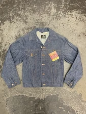 Vtg NOS 1960’s MAVERICK BLUE BELL DENIM JACKET Sz 36 Small MADE IN USA TRUCKER