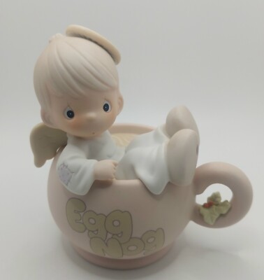 Precious Moments 1994 ''Dropping In For The Holidays'' 531952 Angel In Eggnog Mug