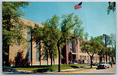 Saint Cloud Minnesota~State College~Stewart Hall~Students Gathered~1960s PC