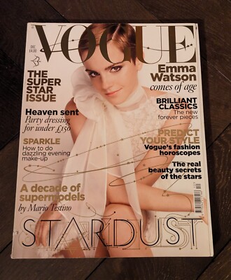 British Vogue Magazine Dec 2010 | Stardust By Mario Testino | Emma Watson Cover
