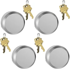 4 Pcs Keyed Alike Lock Hidden Shackle Lock Puck Trailer Padlock  2 7/8"