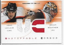 2001-02 Upper Deck Challenge for the Cup LeCLAIR/BOUCHER jersey card