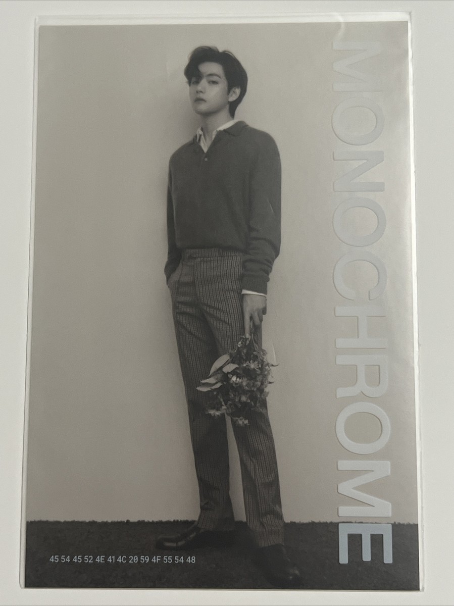 BTS V MONOCHROME POP UP OFFICIAL PRINTED PHOTO | eBay